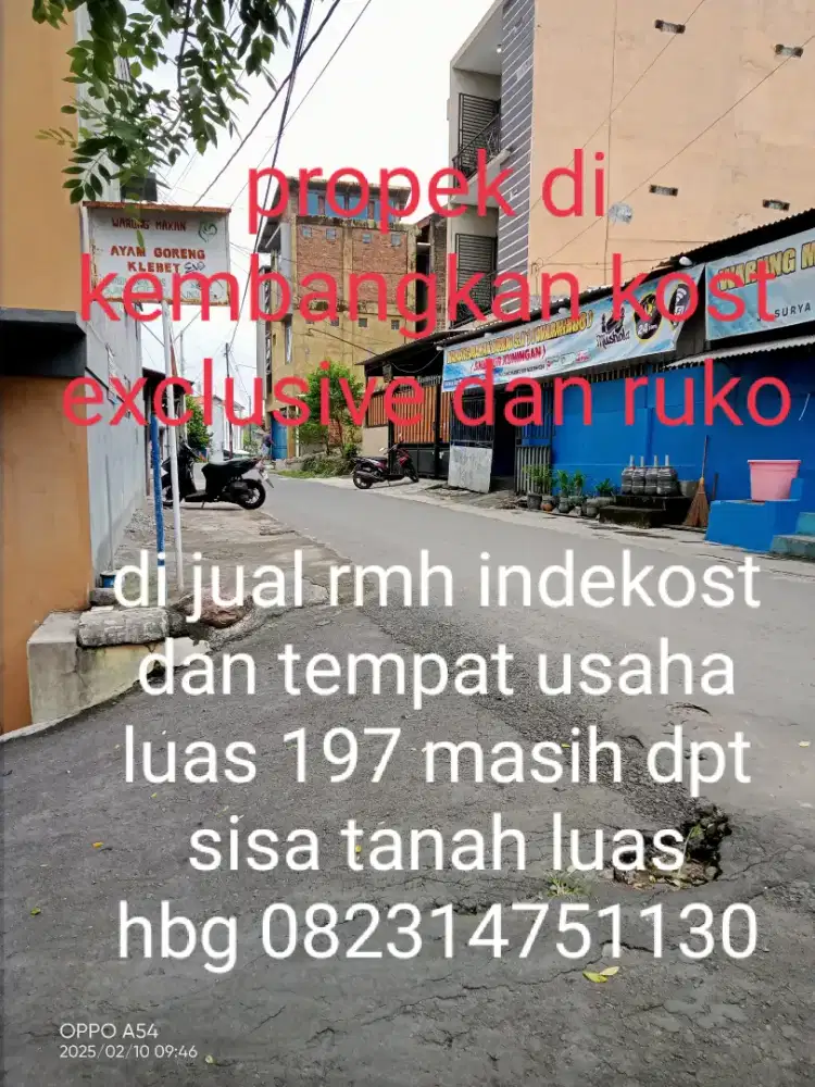 Di jual indekost lama +tempat usaha dekat kampus uns pusat