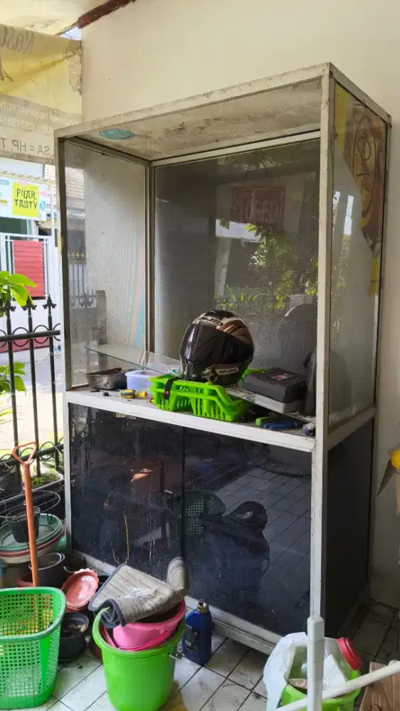 Rombong almunium full kaca