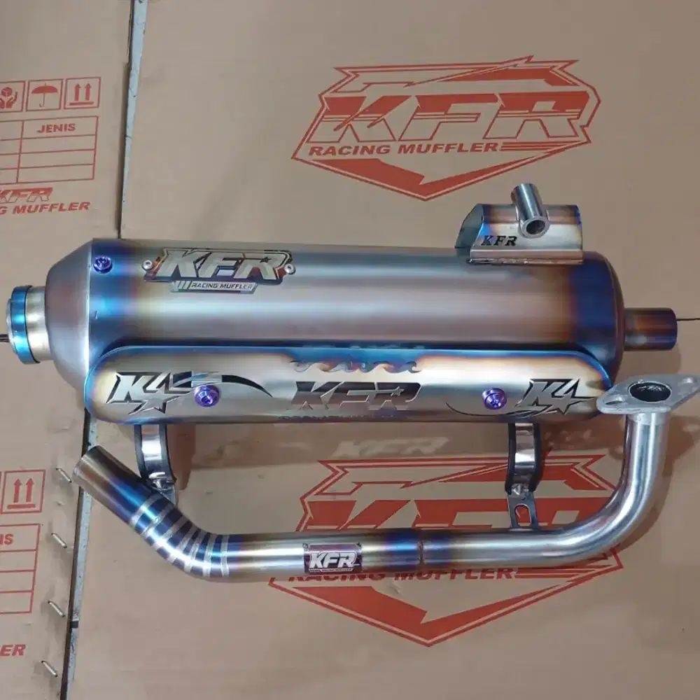 Knalpot Racing matic SANBLUE STAINLESS PAPOR