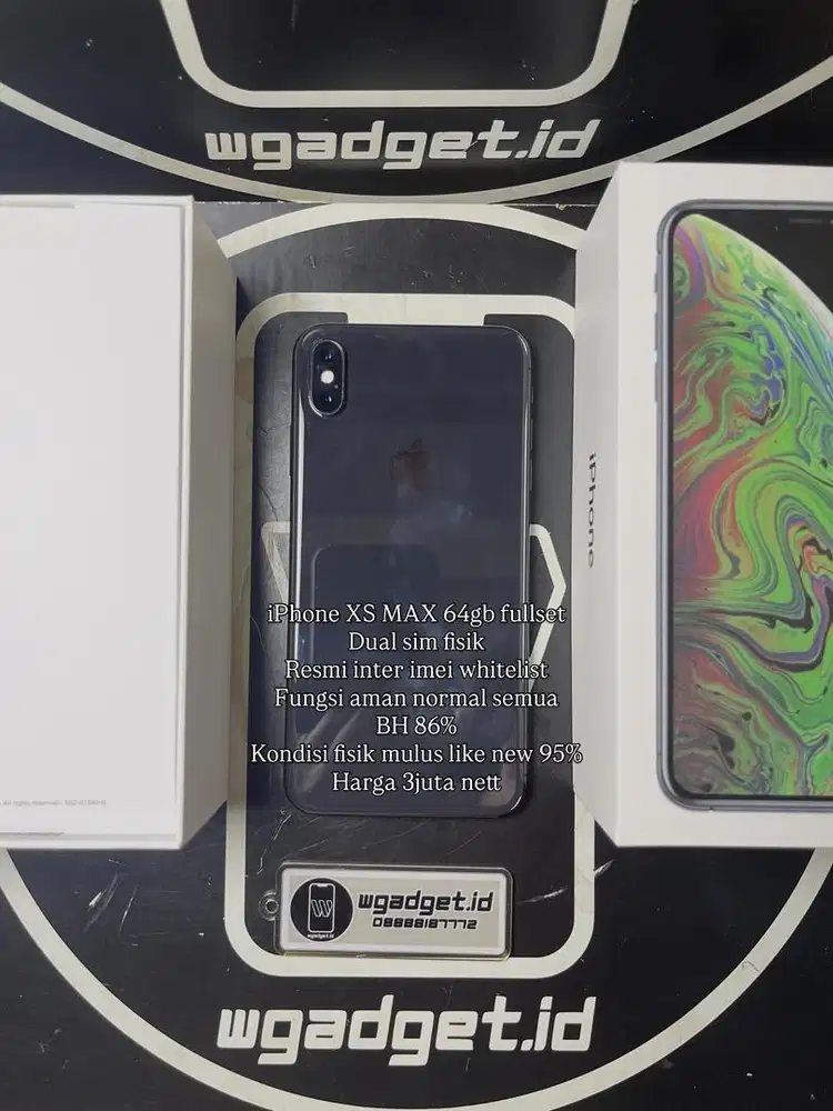 Xs max 64gb dual sim fisik all operator permanent