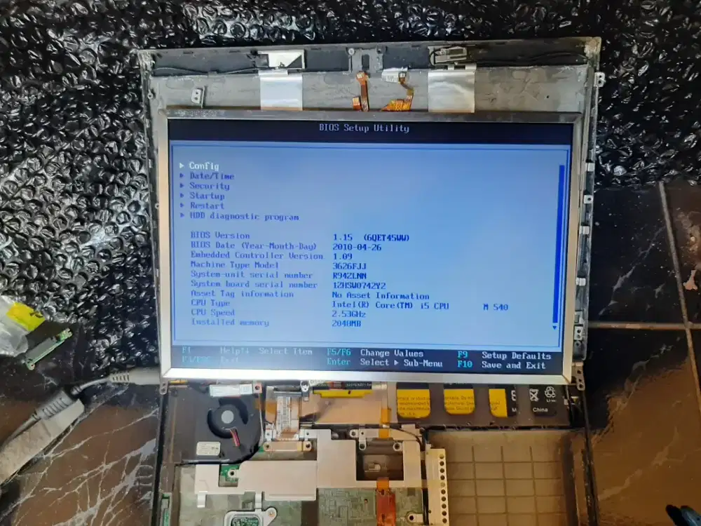 Mainboard lcd dan part bthinkpad x201i diecer