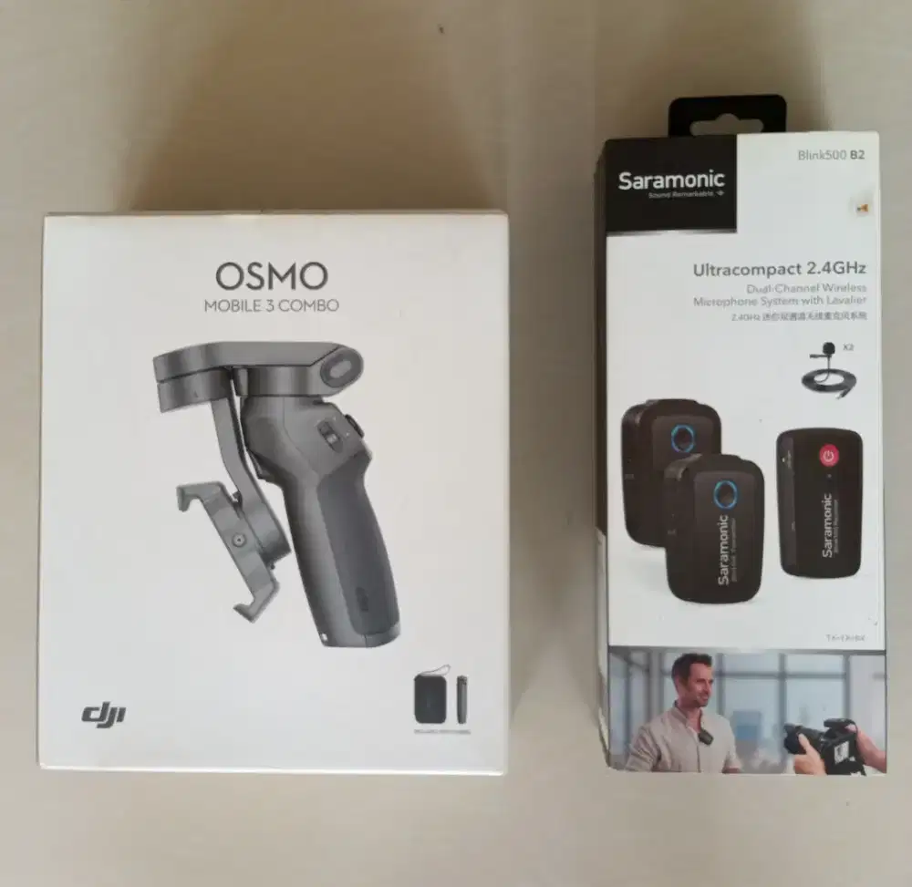 Dijual murah 1 paket Gimbal Dji Osmo + Clip On Sarmonic
