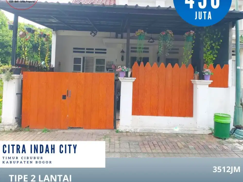 Dijual rumah 2 lantai dicitra indah city cileungsi jonggol bogor rumah siap huni
