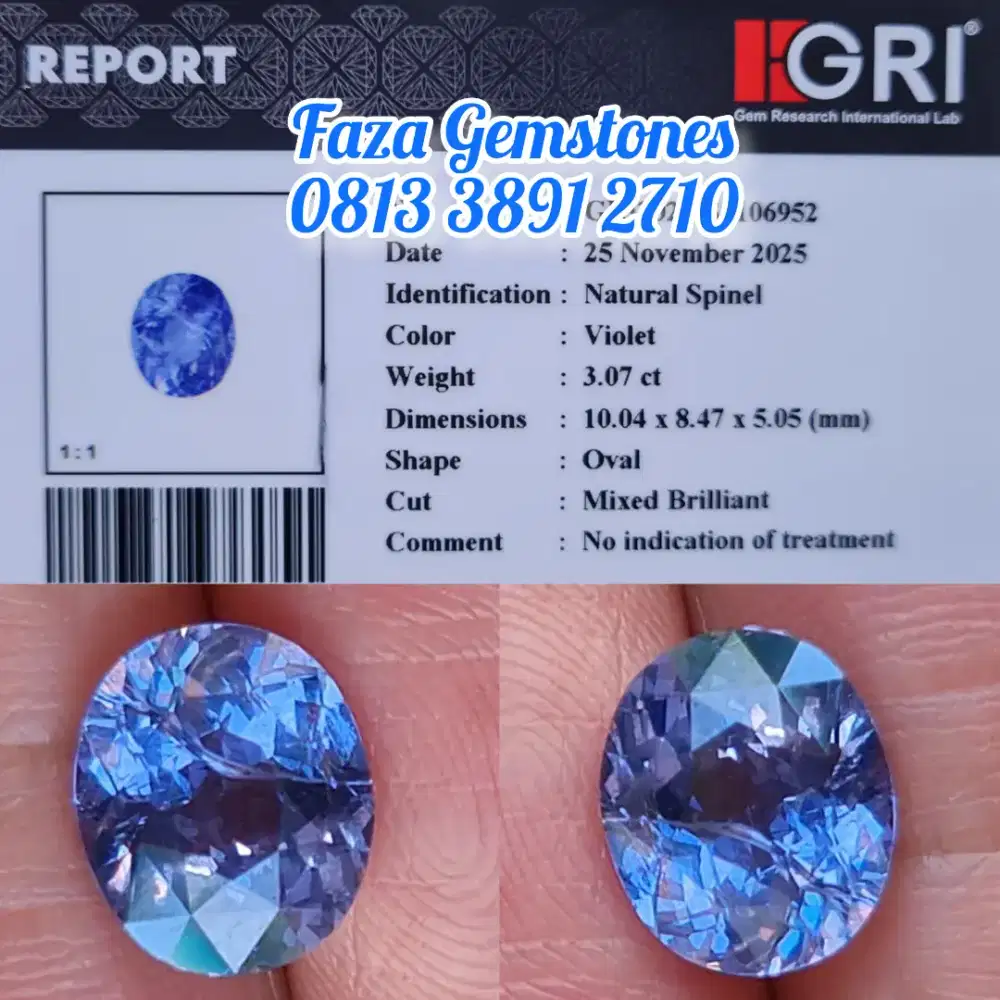 Natural Spinel, Sparkling, Glass body, Full Luster