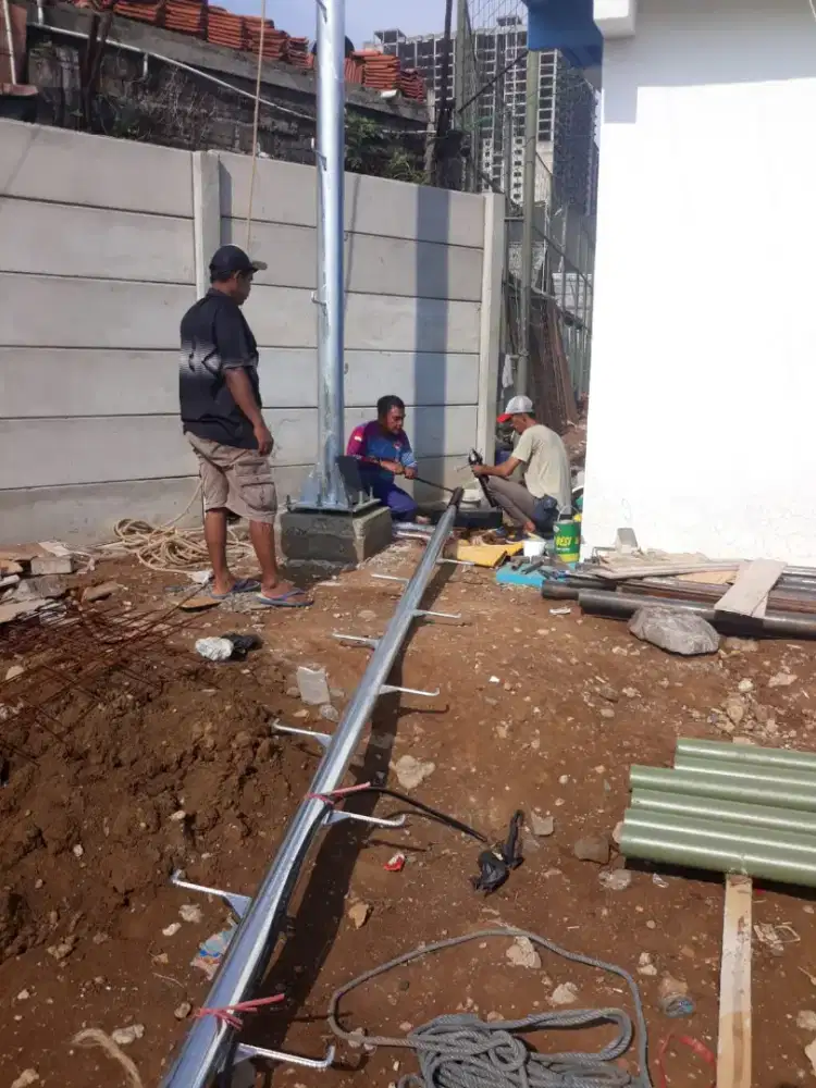 Jasa pasang penangkal petir rumah gedung lapangan