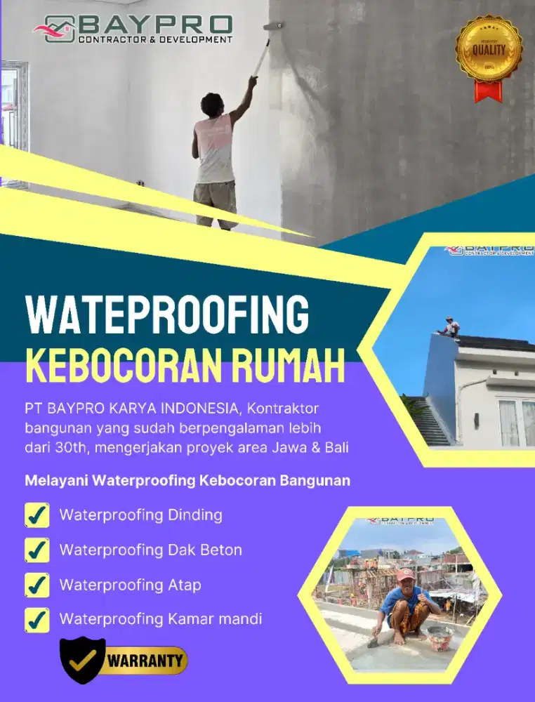 WATERPROOFING KEBOCORAN RUMAH | PERBAIKAN ATAP BOCOR BERGARANSI