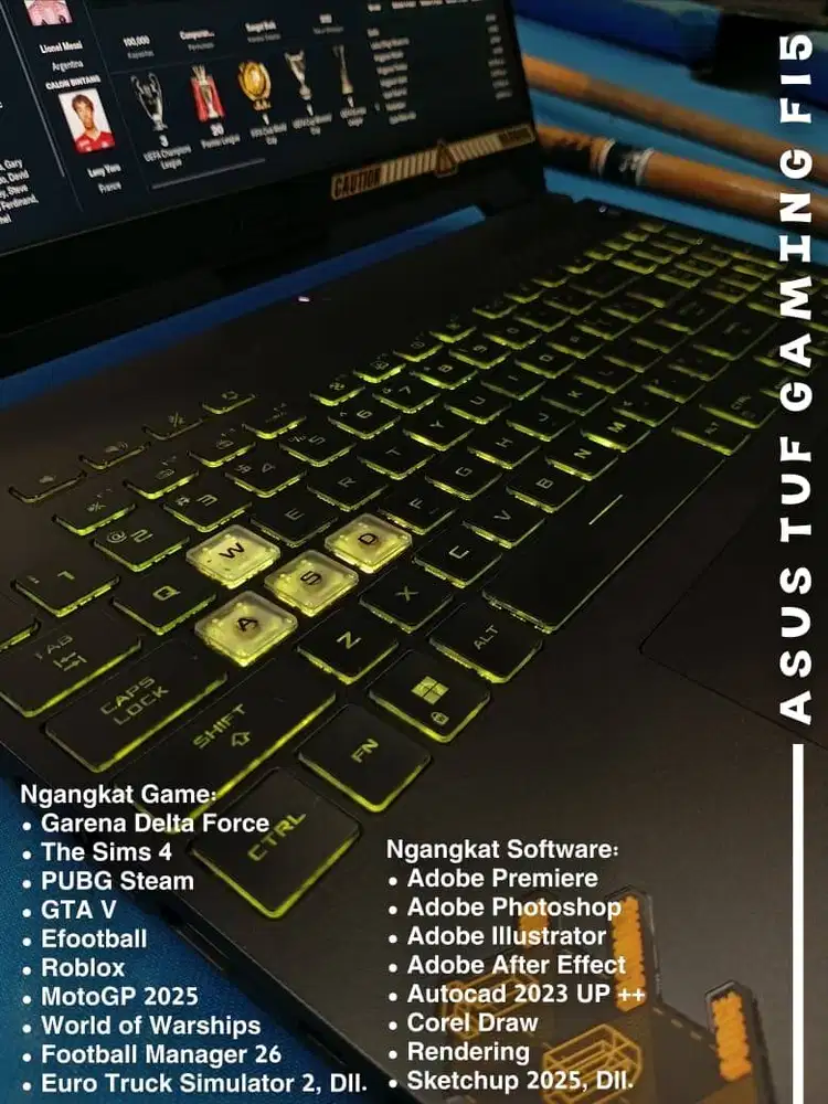 ASUS TUF GAMING F15 i5 RTX 3050 RAM 16GB SSD 512GB