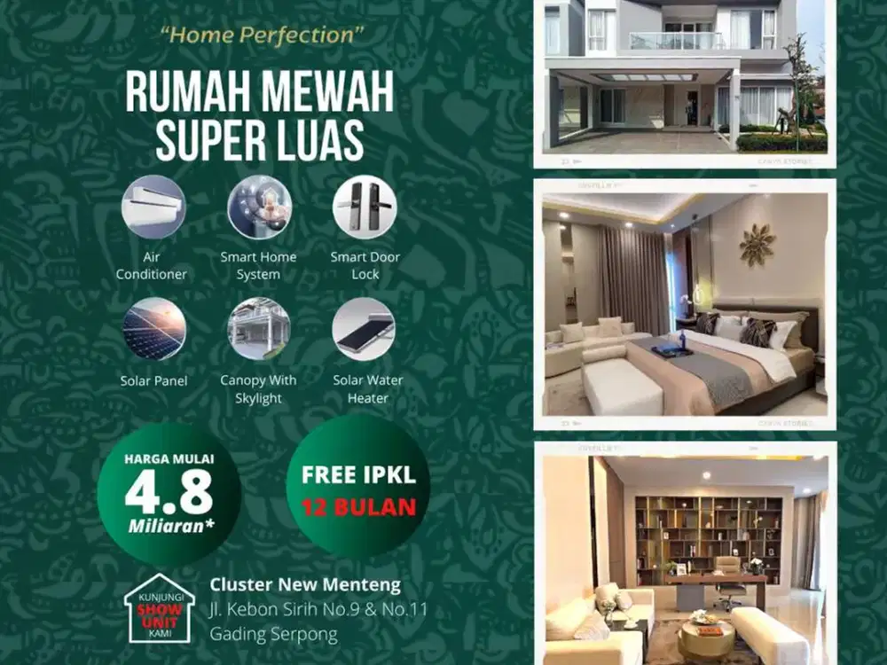 DIJUAL RUMAH MEWAH 2 LANTAI TERBARU NEW MENTENG GADING SERPONG