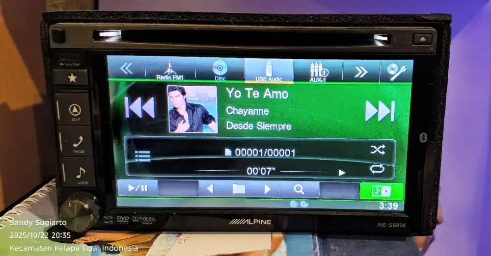 Alpine INE-S920e is a 2-DIN 7inch bekas Mazda Biante