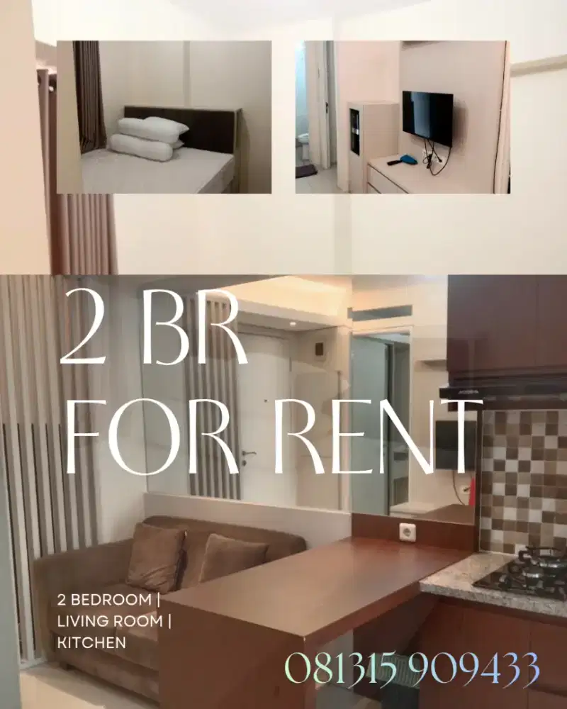 Sewakan Unit Bagus 2 BR Furnish Apartemen Bassura City Lantai Free IPL