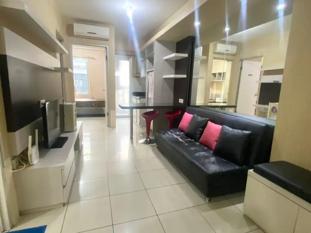 Apartemen green bay pluit tower favorite, tipe 2 Kamar tidur berperabot lengkap siap huni view mall HARGA NEGO!!