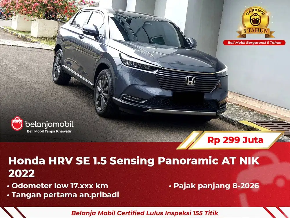 [ GARANSI 5TH ] Honda HRV HR-V HR V SE 1.5 Sensing Panoramic 2022/2023