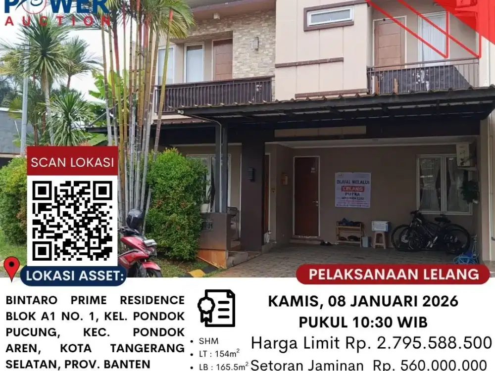 DIJUAL TANAH DAN BANGUNAN MELALUI LELANG