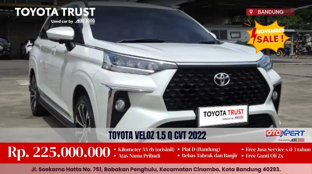 TOYOTA AVANZA VELOZ 1.5 Q CVT 2022