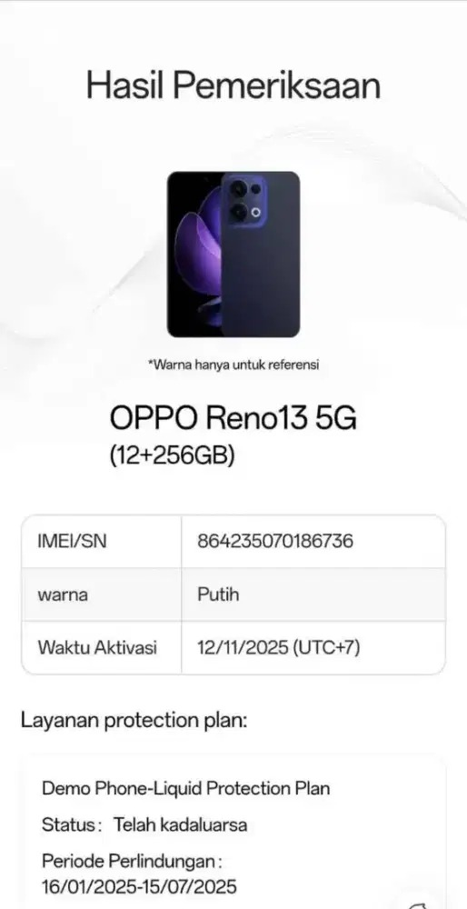 Oppo Reno 13 5G 12/256 Fullset Like New