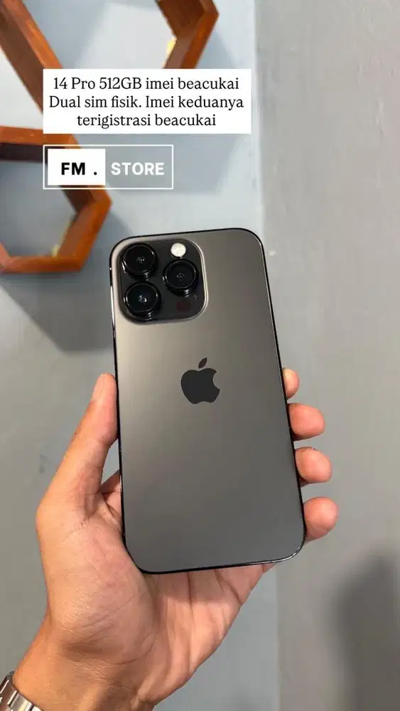 Iphone 14 Pro 512GB space black. Beacukai dual sim fisik. Tukar tambah