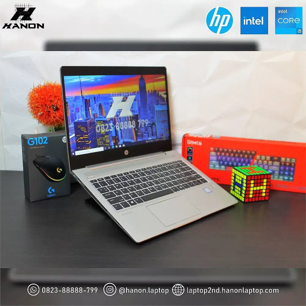Laptop Core i5-8265u Ram 8GB SSD 256GB Win Ori Sangat Mulus Siap Pakai