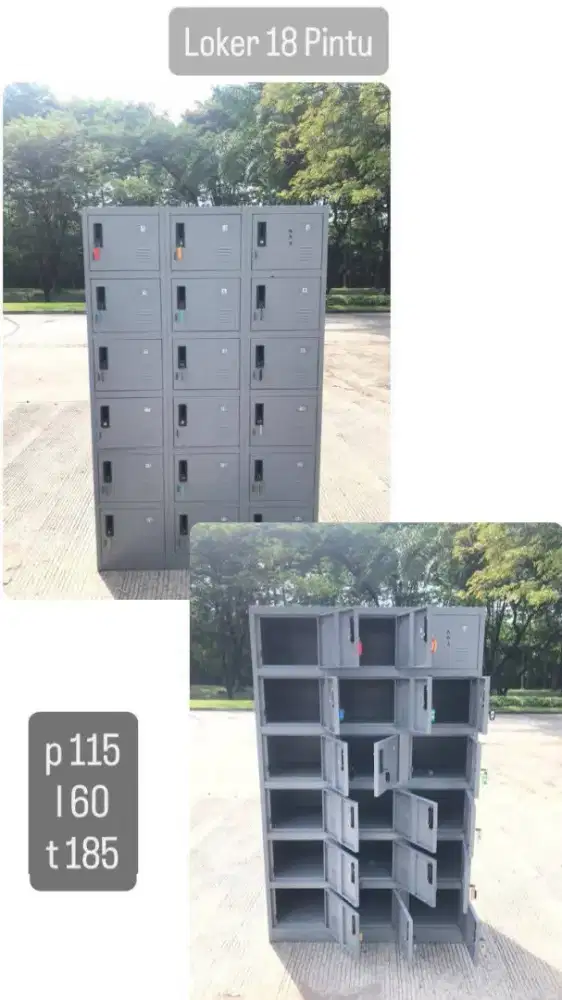 Lemari loker 18 pintu