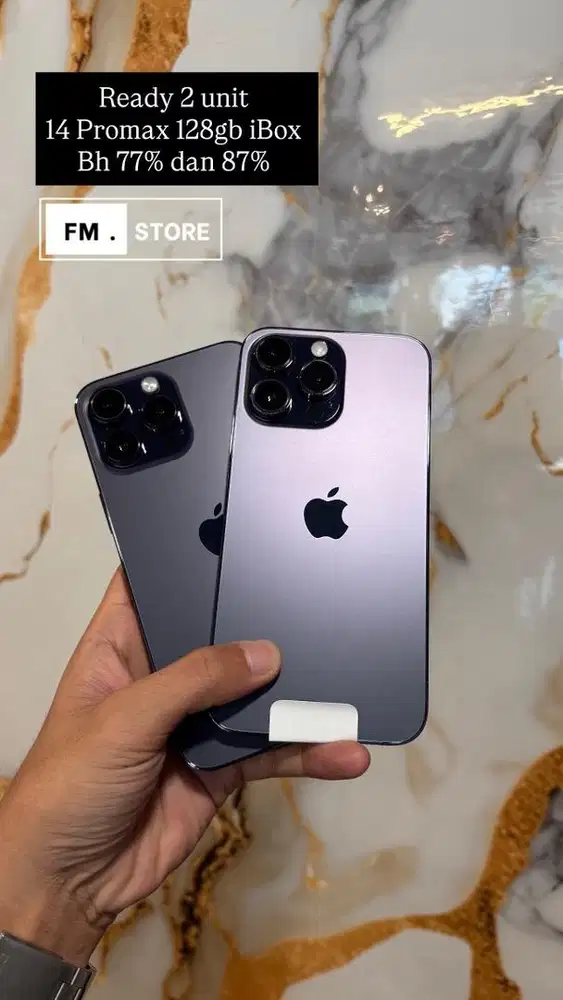 Iphone 14 Promax 128gb iBox deep purple. Tukar tambah cod bisa