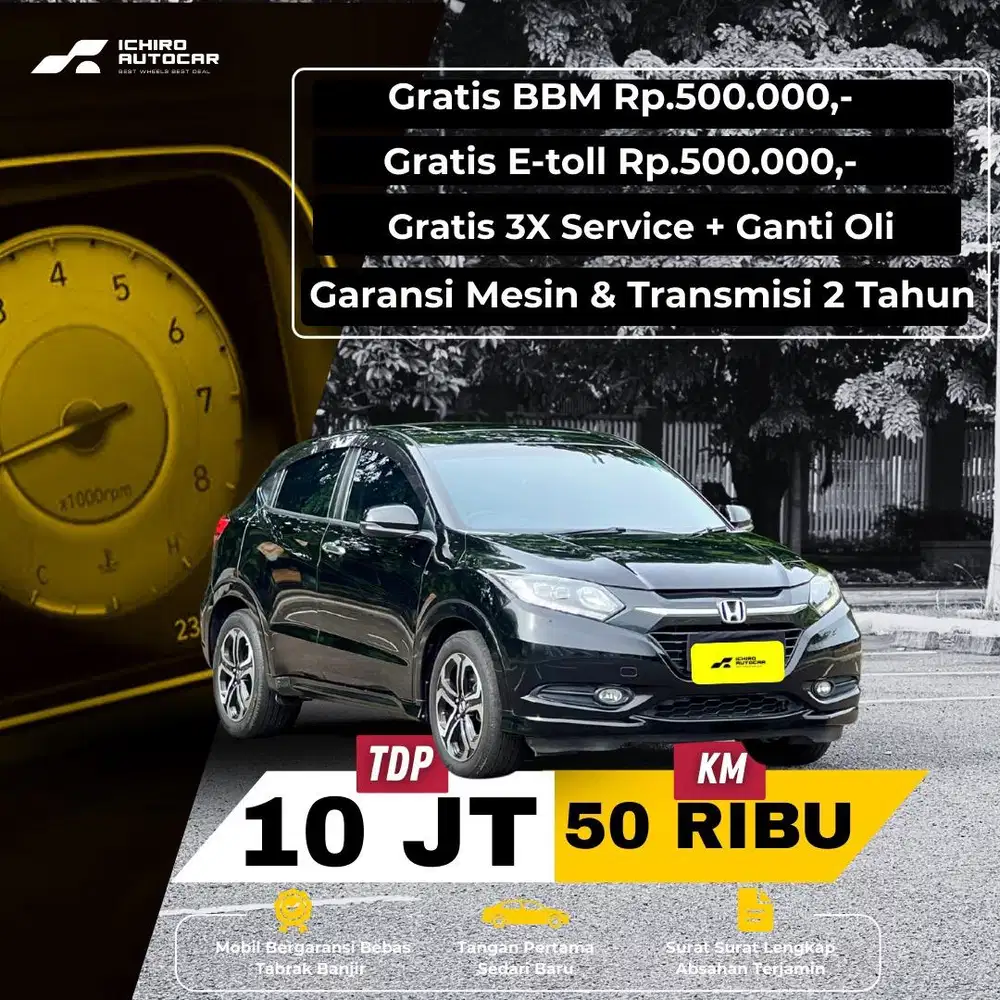 HONDA HRV PRESTIGE TAHUN 2018 PAJAK 05/26 KM 50RIBU NO POL B GANJIL