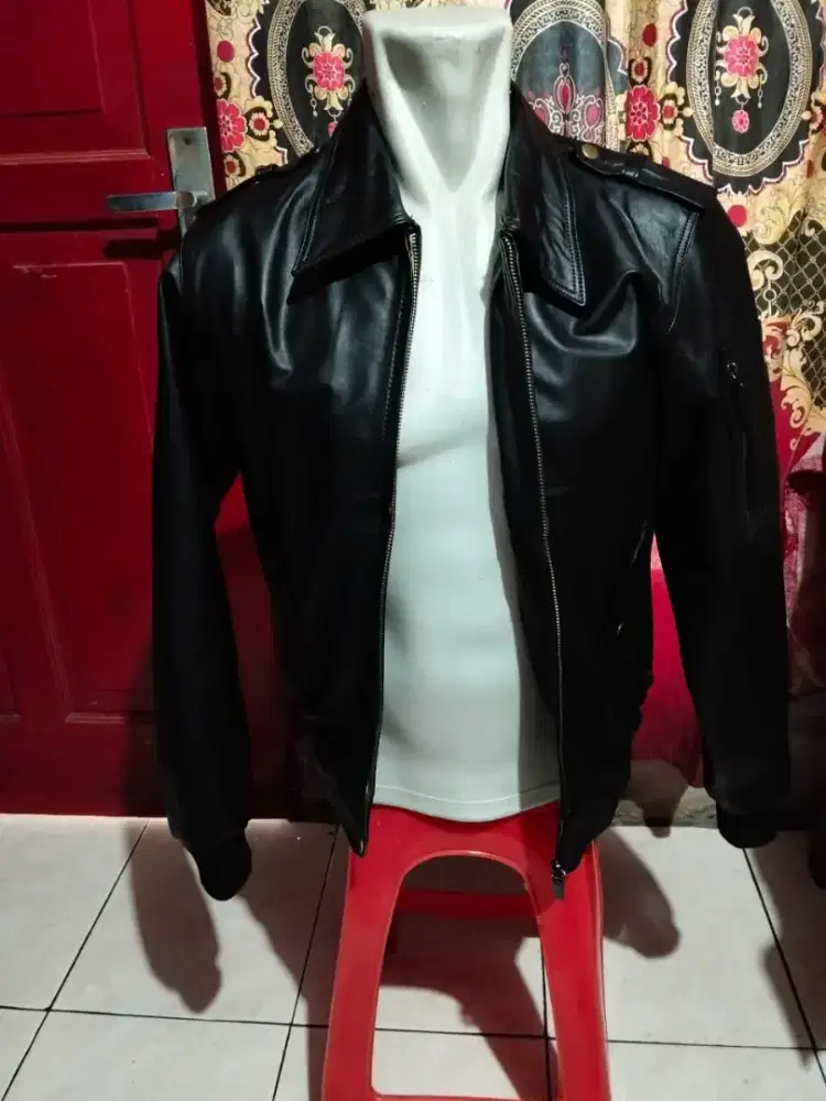 Jaket kulit domba asli