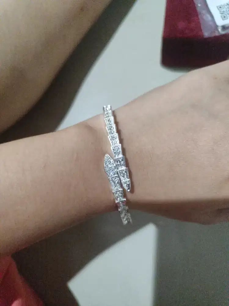 gelang bangle perak silver mewah model ular