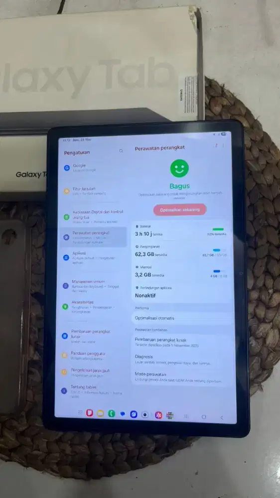 Tab samsung a9+  5G 8/128 lengkap sein