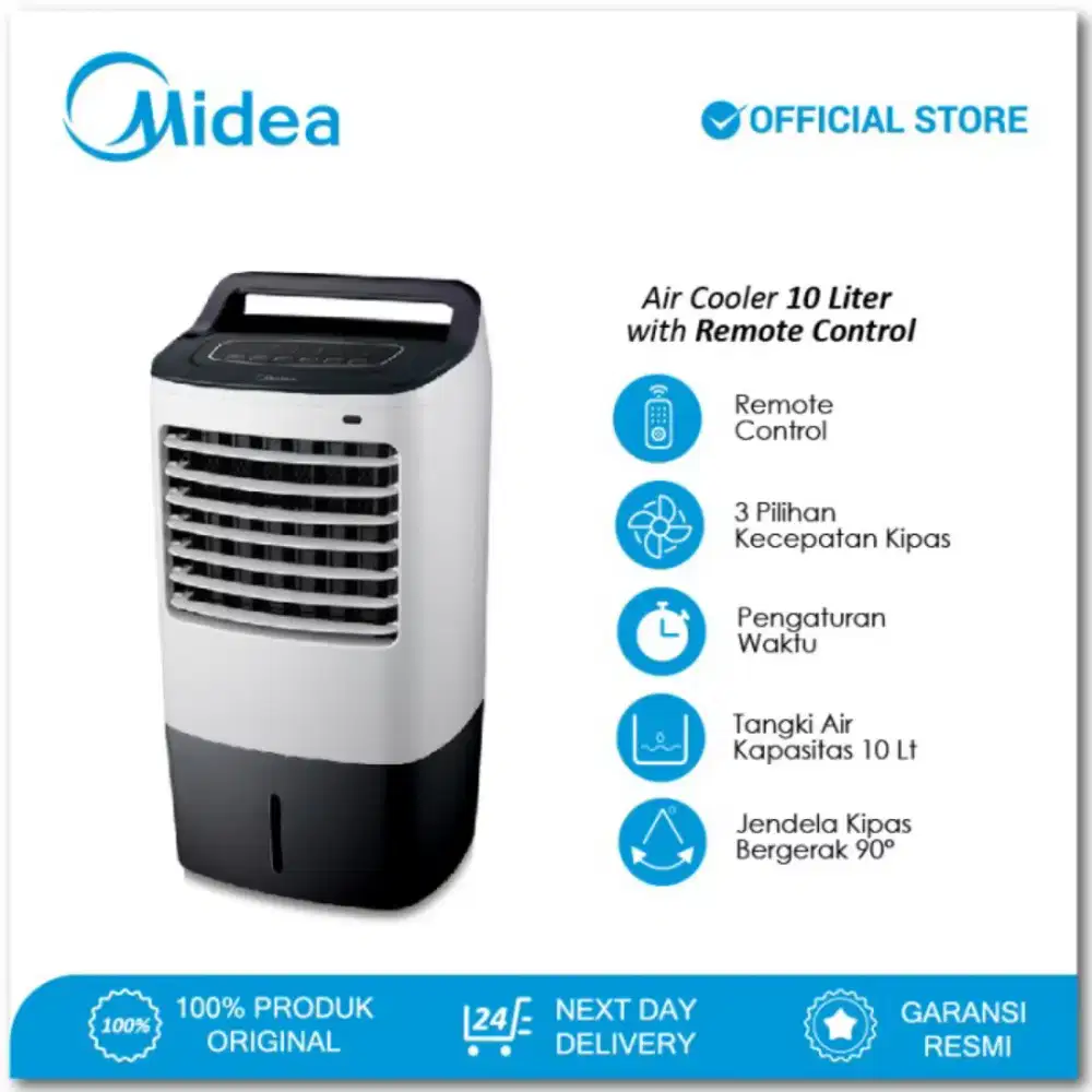 Bisa Cicilan.Midea Air Cooler AC120-AF/AR Penyejuk Udara 10Liter-Remot