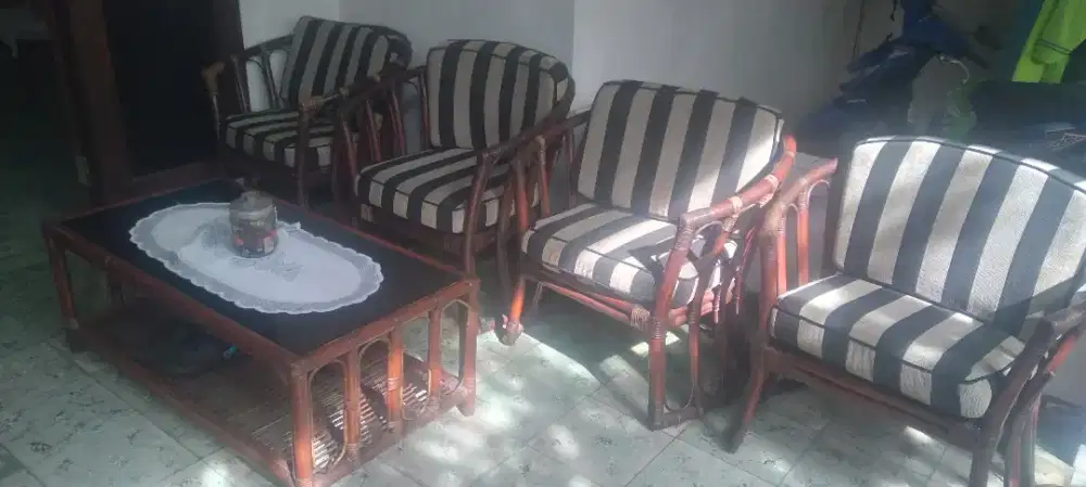 Kursi rotan full set