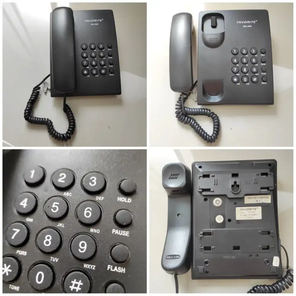 Telepon rumah kabel single line FAVORITE, seperti baru