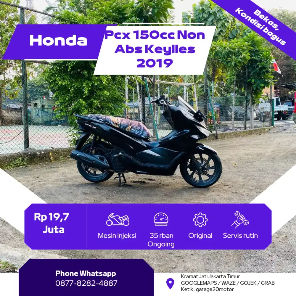 Honda PCX 150cc keylles cbs iss esp fi tahun 2019