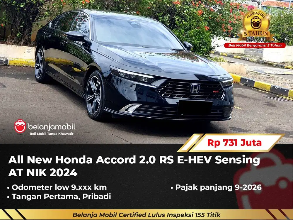 [ GARANSI 5TH ] Honda Accord 2.0 RS E-HEV Sensing AT Hitam 2024/2025