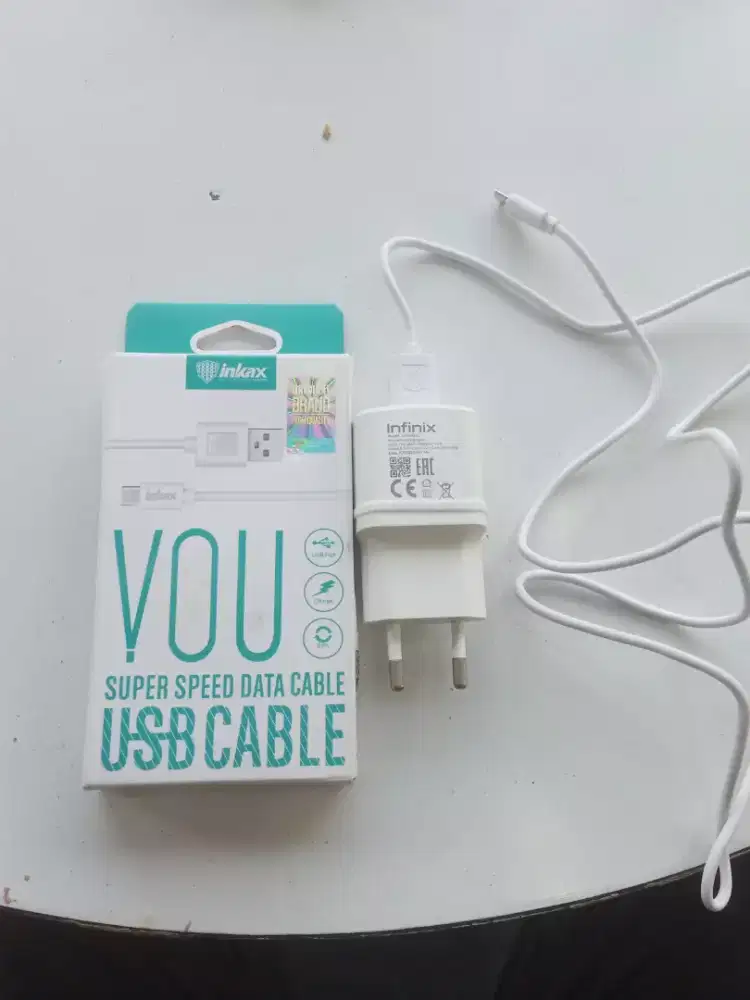 Charger Infinix asli dan cable inkax asli