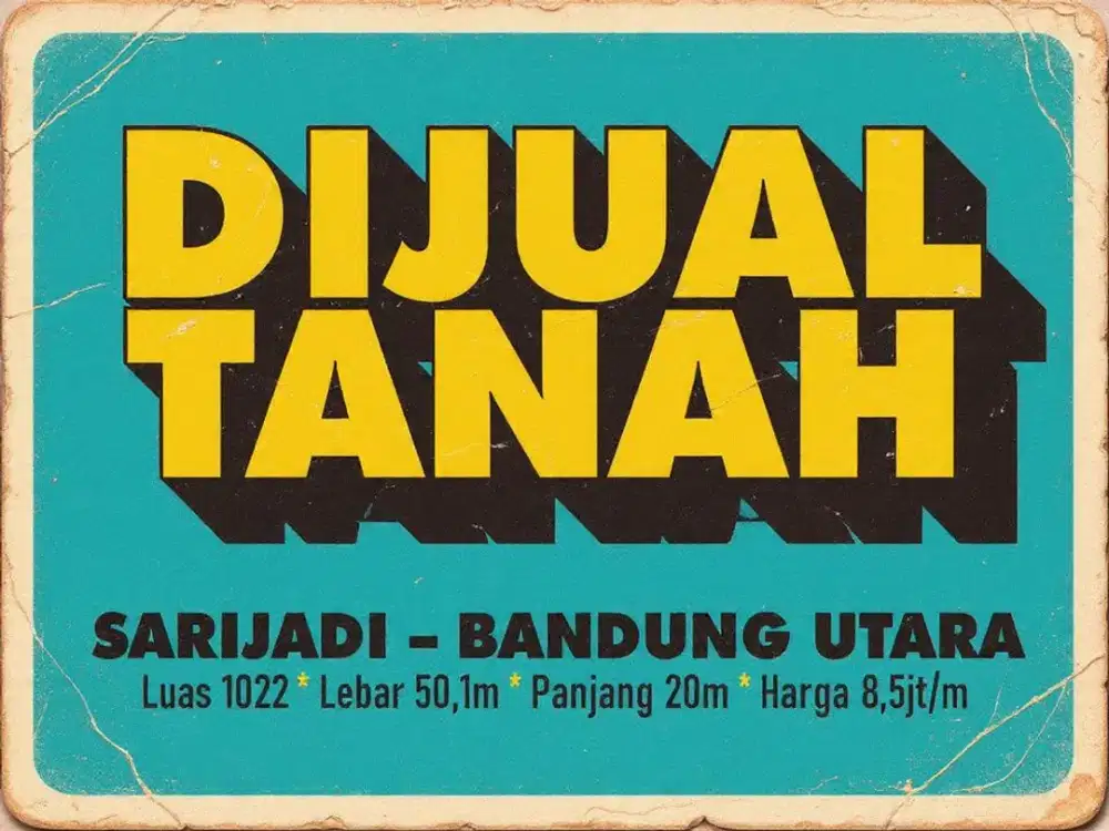 JUAL TANAH MURAH DI, SARIJADI, SETRADUTA, GEGERKALONG, BANDUNG UTARA,