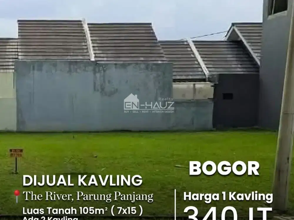 Tanah Dijual 2 Kavling di Perumahan The River Parung Panjang - Bogor