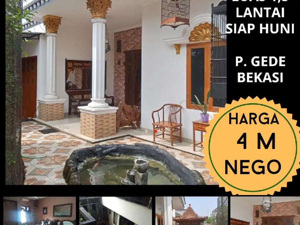 Dijual rumah mewah tanah luas murah di Pondok Gede Bekasi