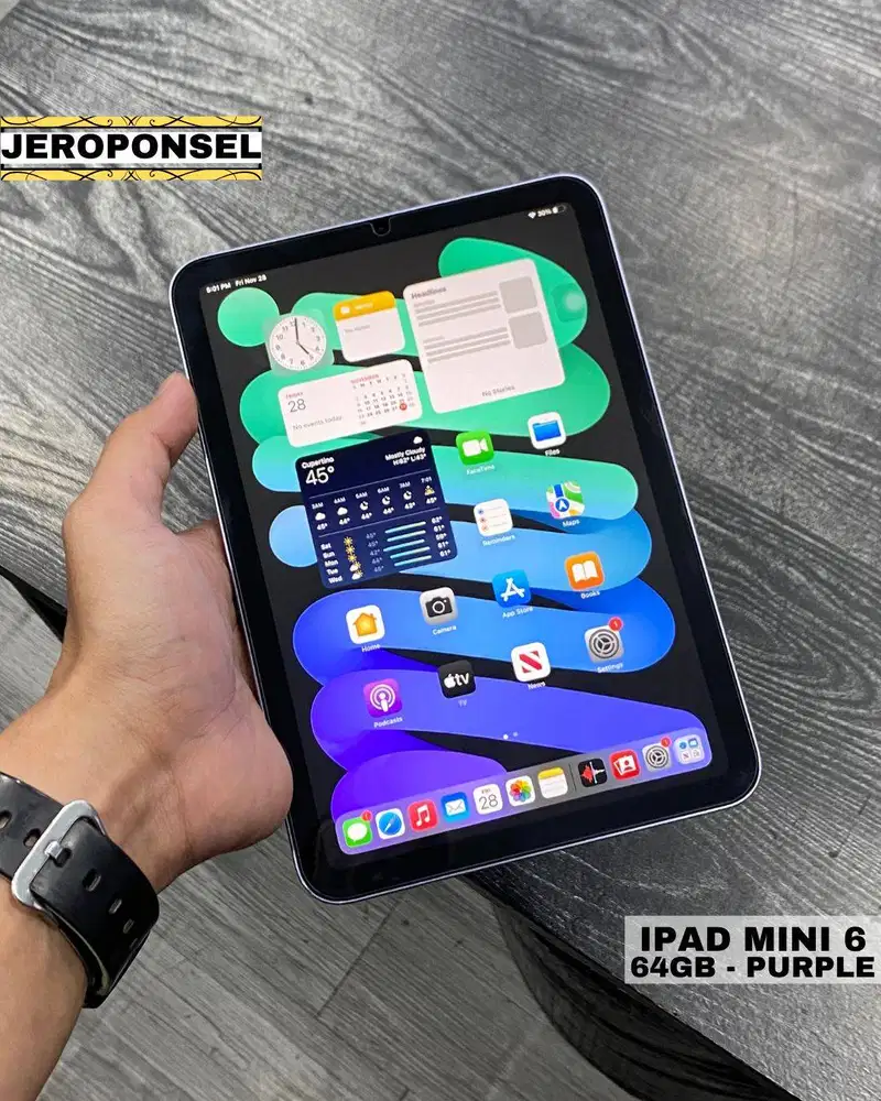 IPAD MINI 6 64GB PURPLE BH 92% WIFI ONLY MULUS GARANSI ORIGINAL