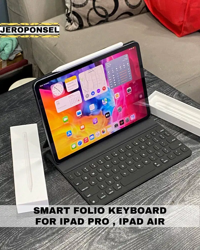 SMART FOLIO KEYBOARD FOR IPAD PRO 11 2018,2020,M1,M2 & IPAD AIR 4 , 5