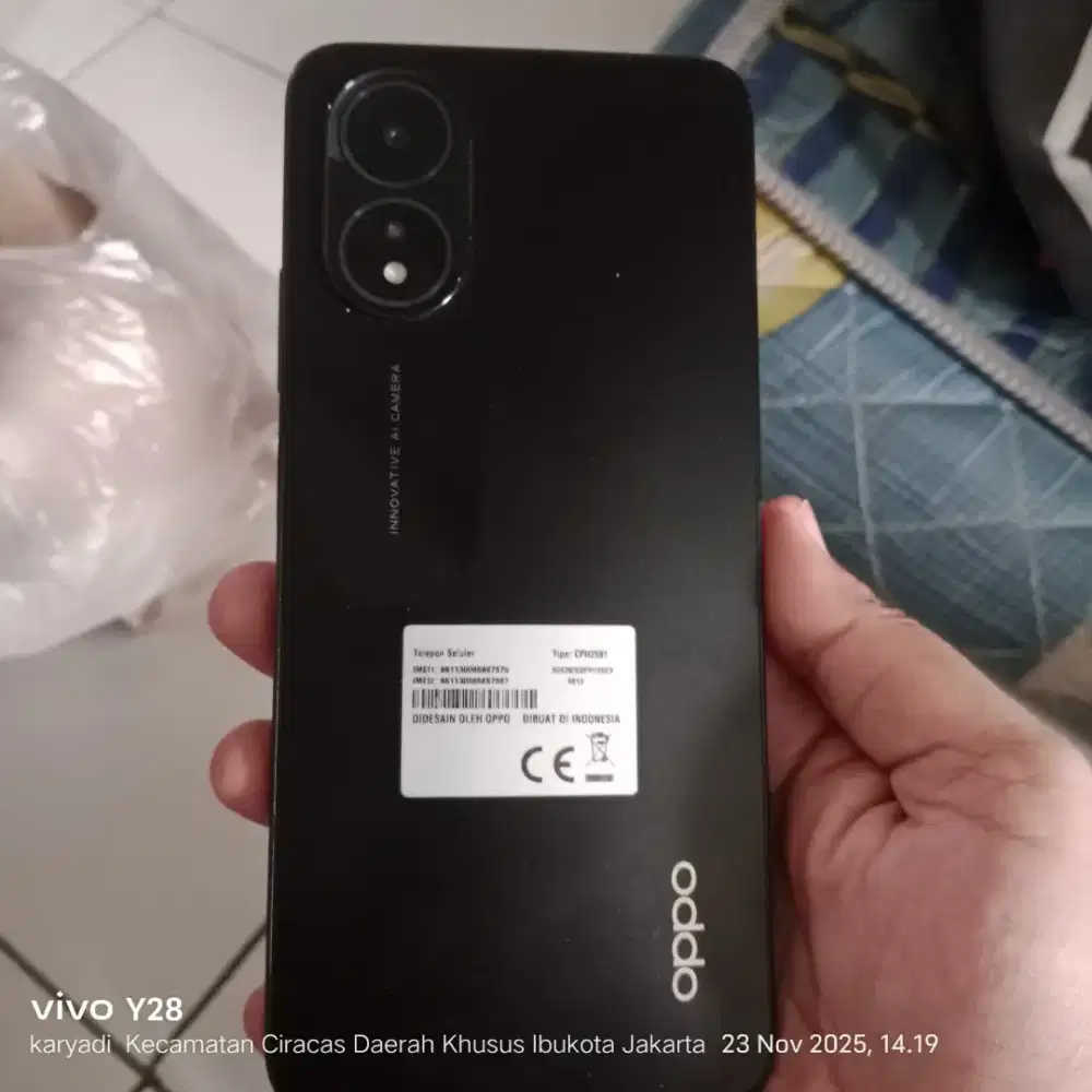 oppo A18 minus batre kembung 4+4/128