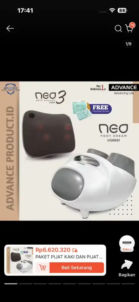 alat pijak kaki belum buka dus