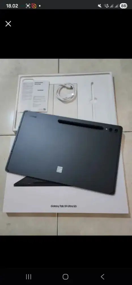 Samsung Tab S9 Ultra 5G 12/512Gb, warna Graphite SEIN, 99,9% Sempurna