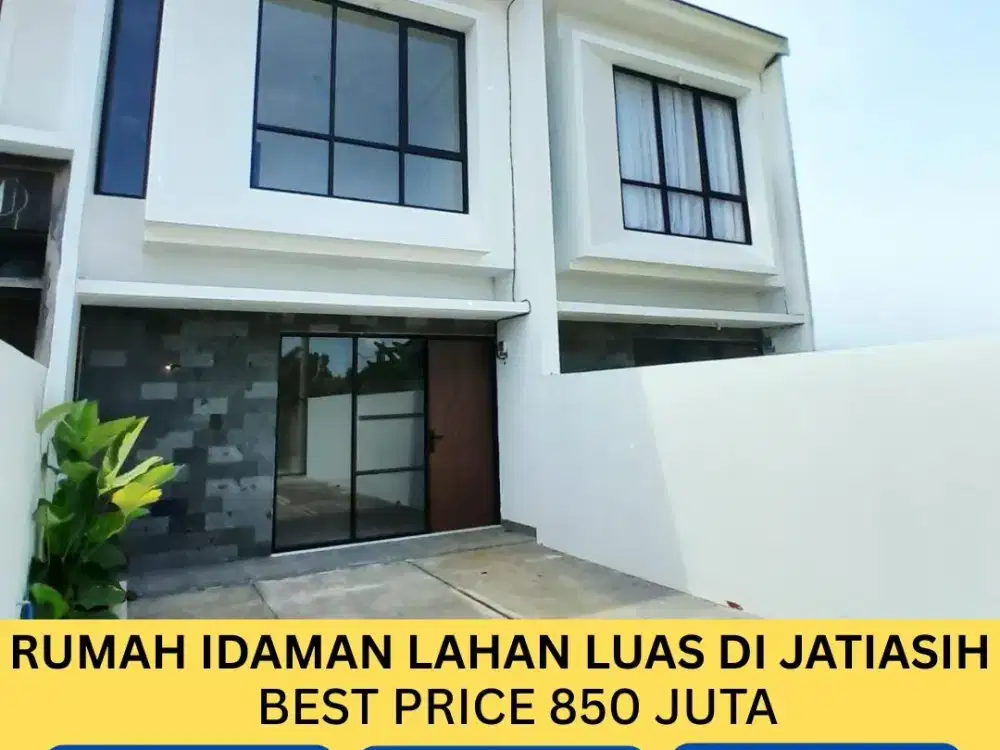 termurah !! 850 juta free biaya-biaya rumah lahan luas di jatiasih type 83/85