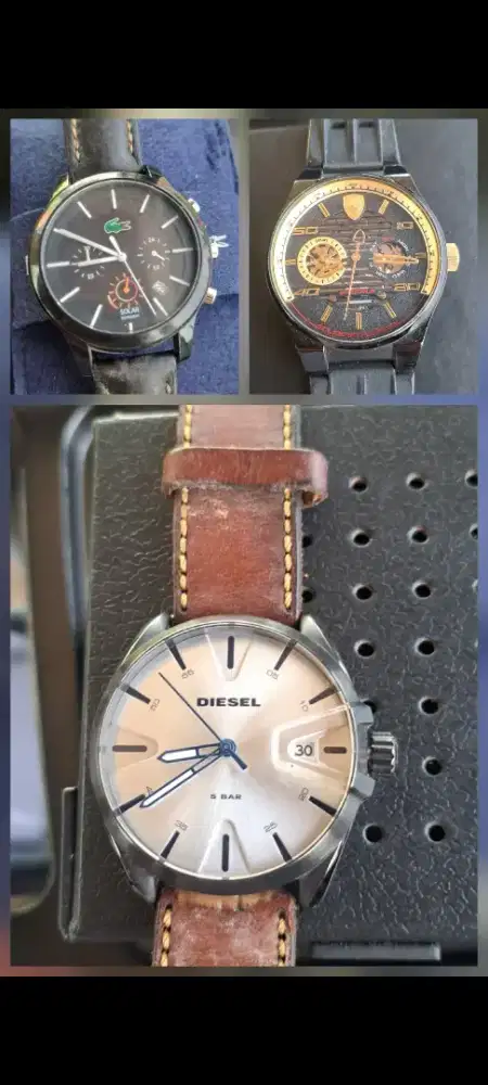 Jam tangan ferrari,,lacoste,diesel