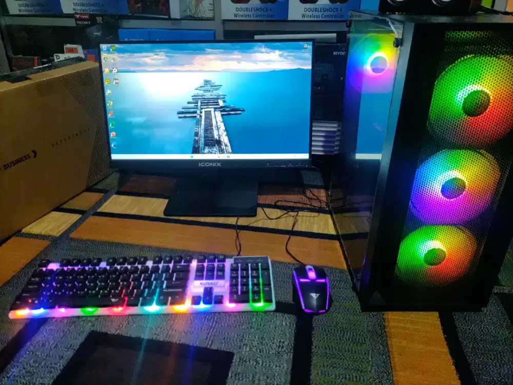 PC KOMPUTER SET BONUS MONITOR FHD i7 3770 16/128/500 GTX 1050 Ti 4GB