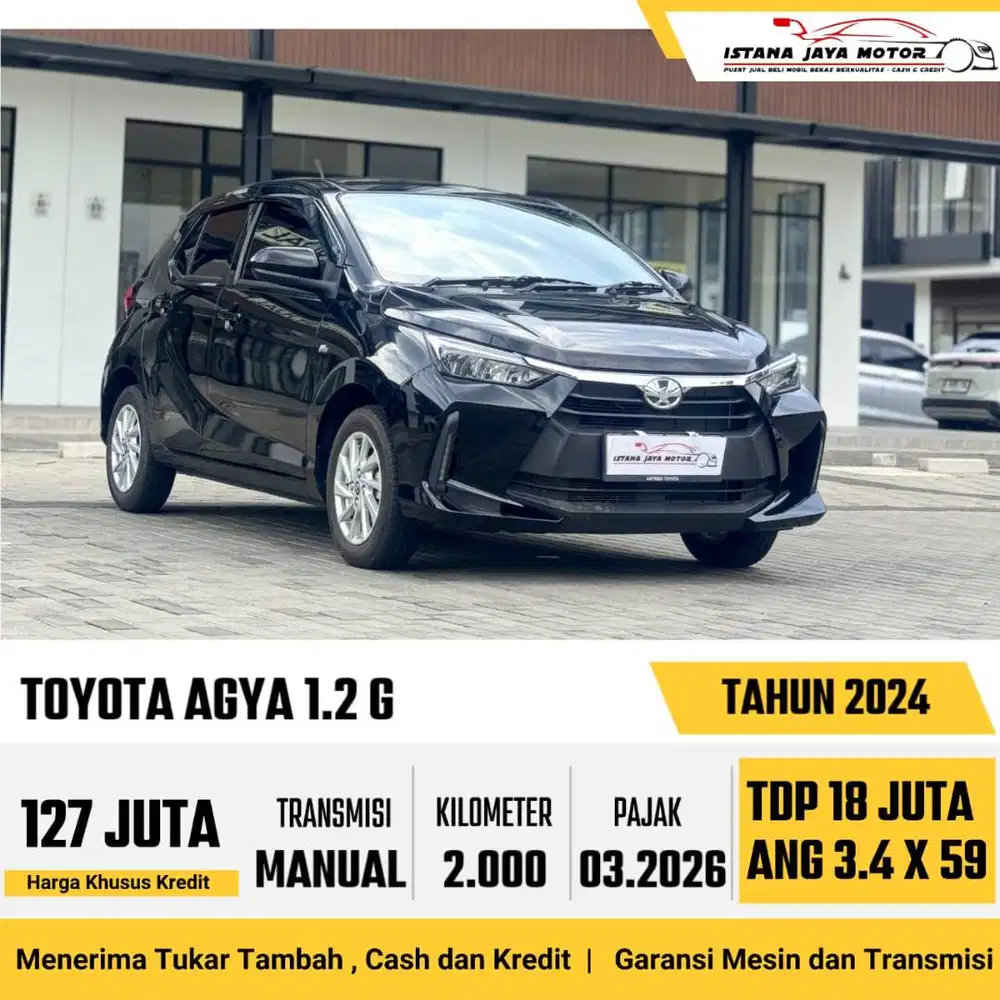 TOYOTA AGYA 1.2 G MT 2024
