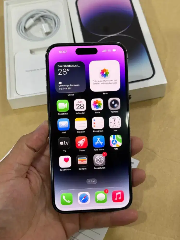 Iphone 14 Pro Max 128GB Bekas Garansi Resmi Fullset Mulus Original
