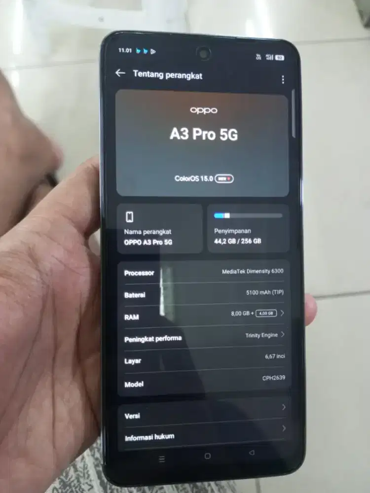 Oppo a3 5G ram 8+4/256gb