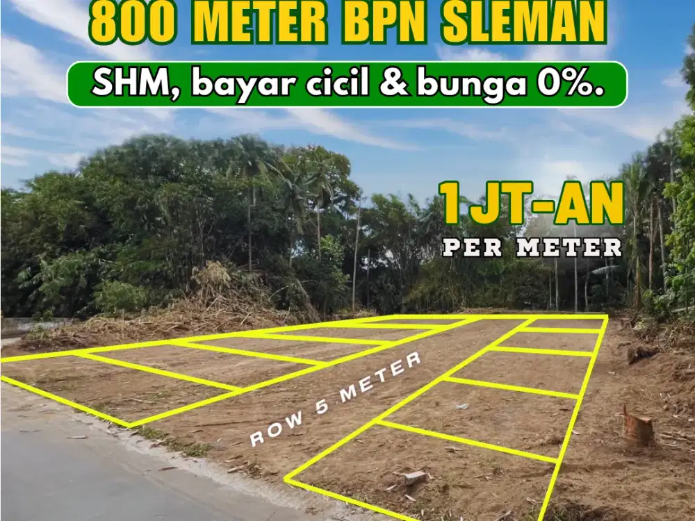 Insyaallah Cepet Laku, Tanah 2 Jt-an 800 Meter Dari Samsat Sleman