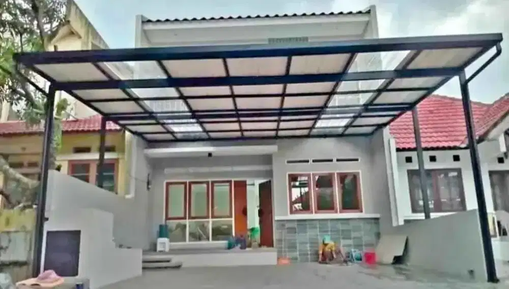 Kanopi alderon doubel layar minimalis