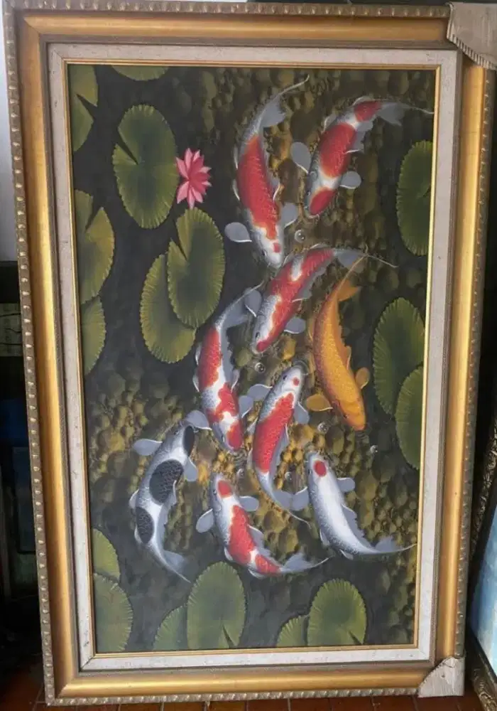 Lukisan kanvas kondisi bagus